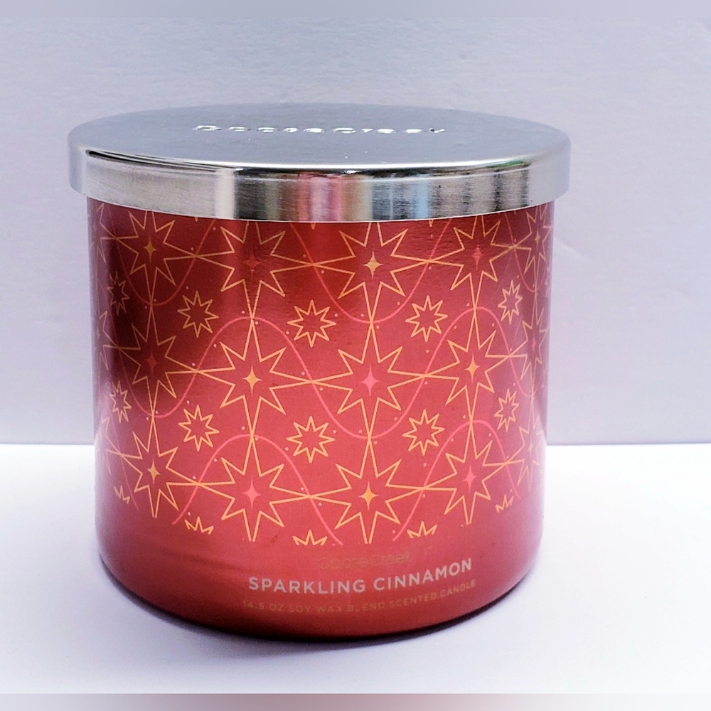 Goose Creek SPARKLING CINNAMON Large 3-Wick Scented Candle, 14.5 oz